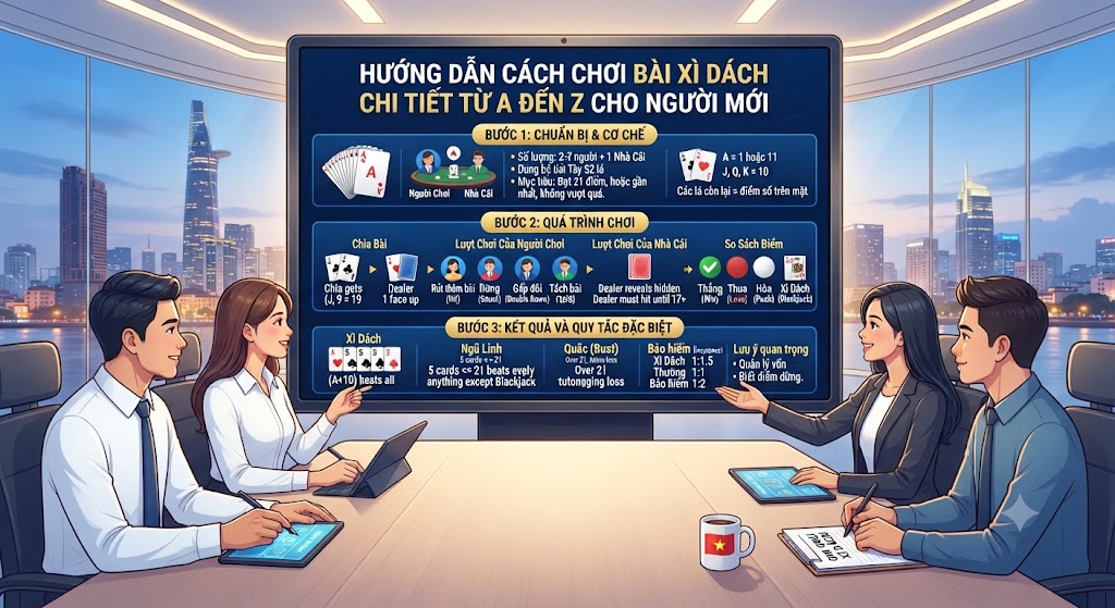 hướng dẫn cách chơi bài xì dách